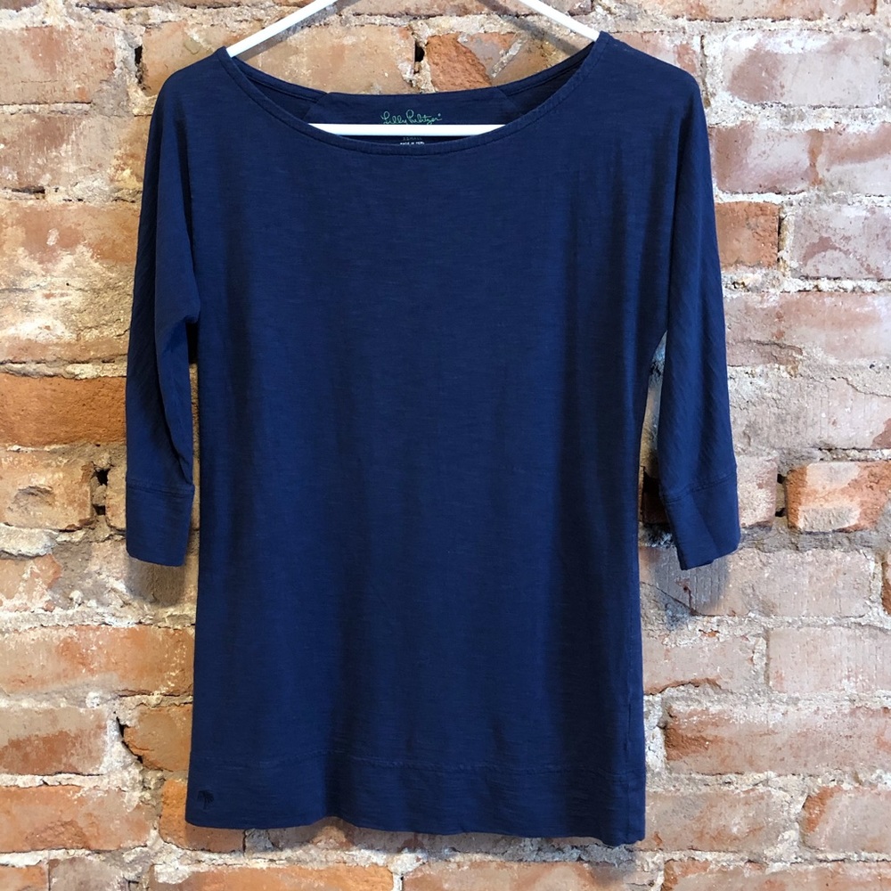 Lily Pulitzer 100% Pima Cotton 3/4 Sleeve Top
